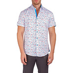 Flower Showers Short-Sleeve Button-Up Shirt // White (2XL)