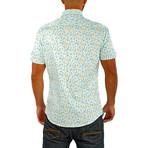 Flower Showers Short-Sleeve Button-Up Shirt // Green (XS)