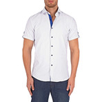 Microsquare Short-Sleeve Button-Up Shirt // White (3XL)