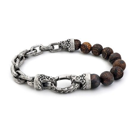 Jabbar Spiritual Stone Bracelet // Brown (7-8")