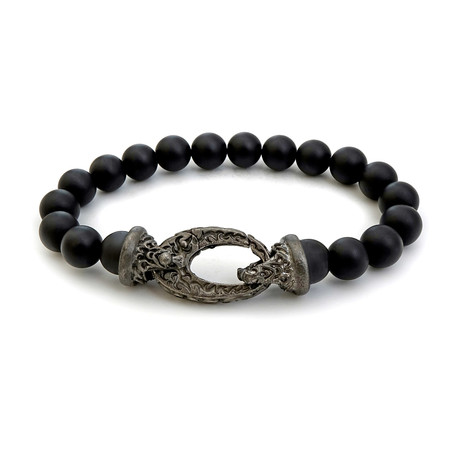 Mirza Spiritual Stone Bracelet // Onyx (7-8")