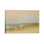 Houses on the Cliff Edge at Villers-sur-Mer // Edgar Degas // 1869 (26"W x 18"H x 0.75"D)