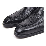 Genuine Crocodile + Ostrich Penny Loafers // Black (Euro: 45)
