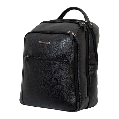 Cervo Leather Backpack // Large // Black