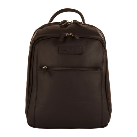 BZ101 Leather Backpack // Large (Black)