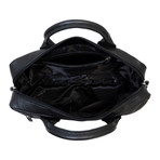 L001 Cervo Leather Briefcase // Black