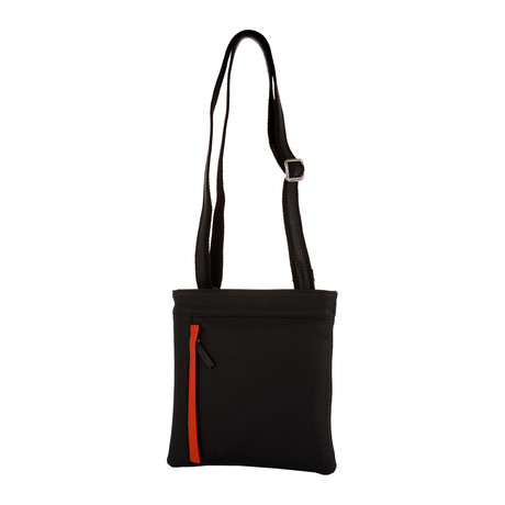 PP061 Leather Bag // Black + Orange