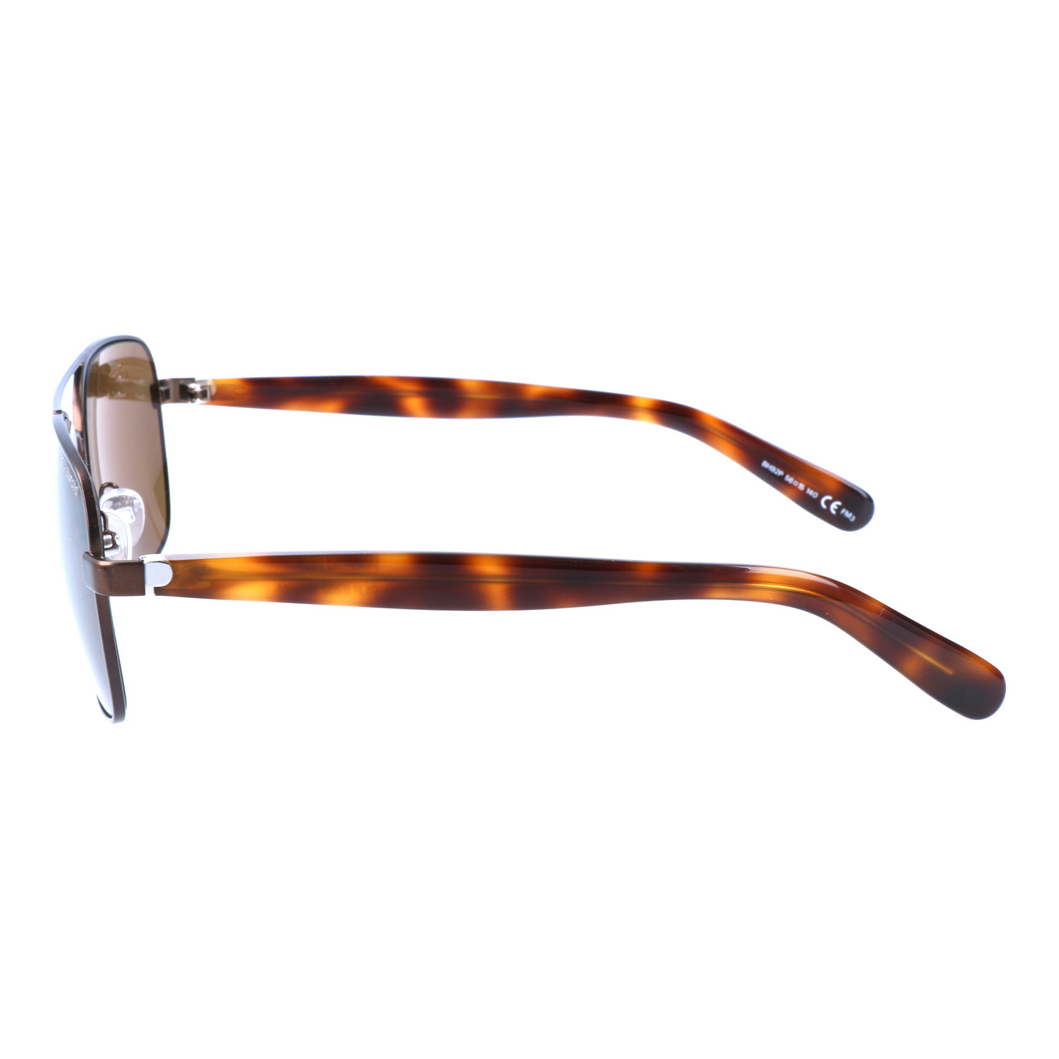 Thick Temple Square Aviator // Tortoise + Brown - Polaroid Sunglasses ...