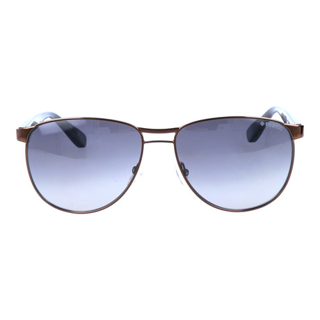 Thick Temple Triangle Aviator // Brown + Grey