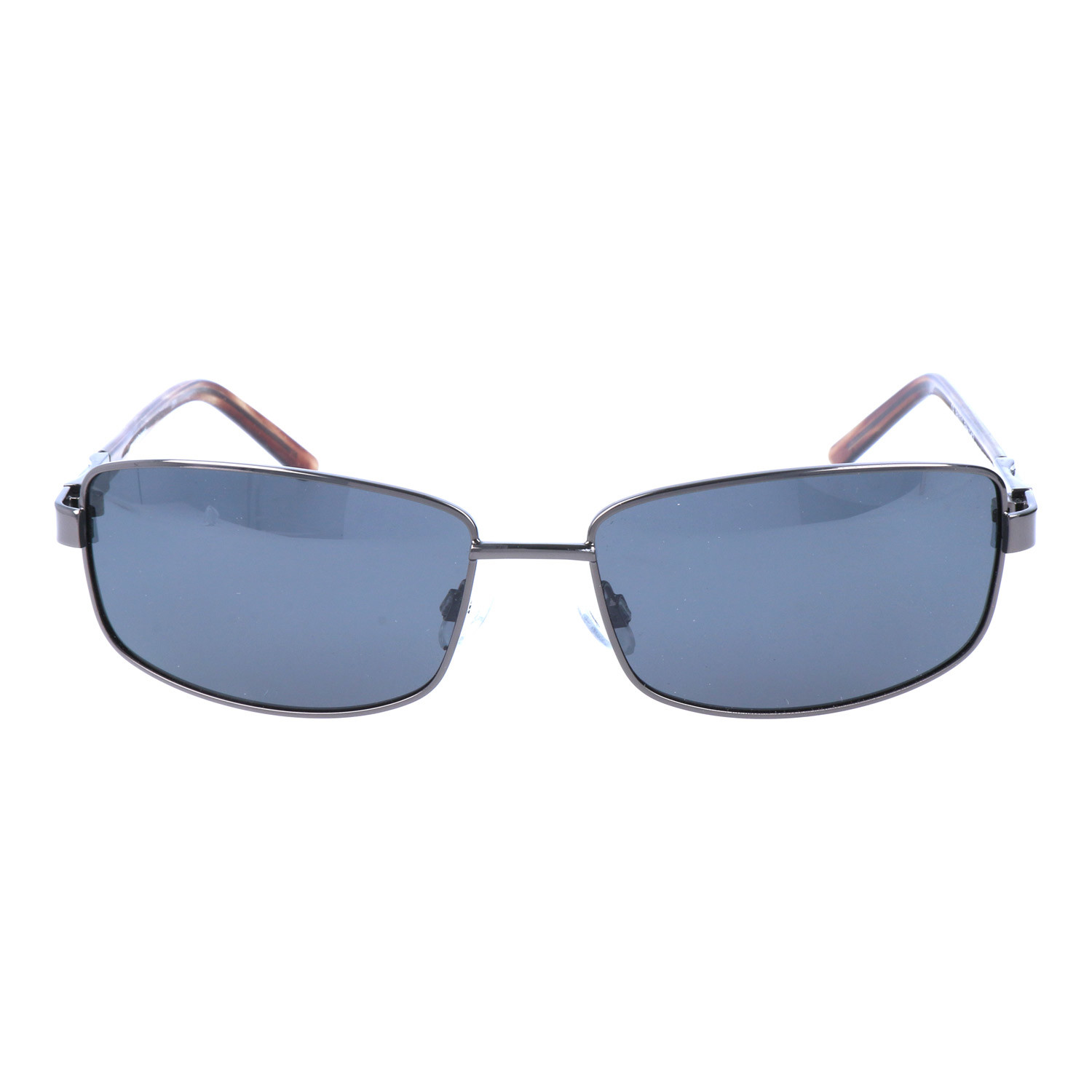 Slim Rectangle Sunglasses // Gunmetal + Brown - Polaroid - Touch of Modern