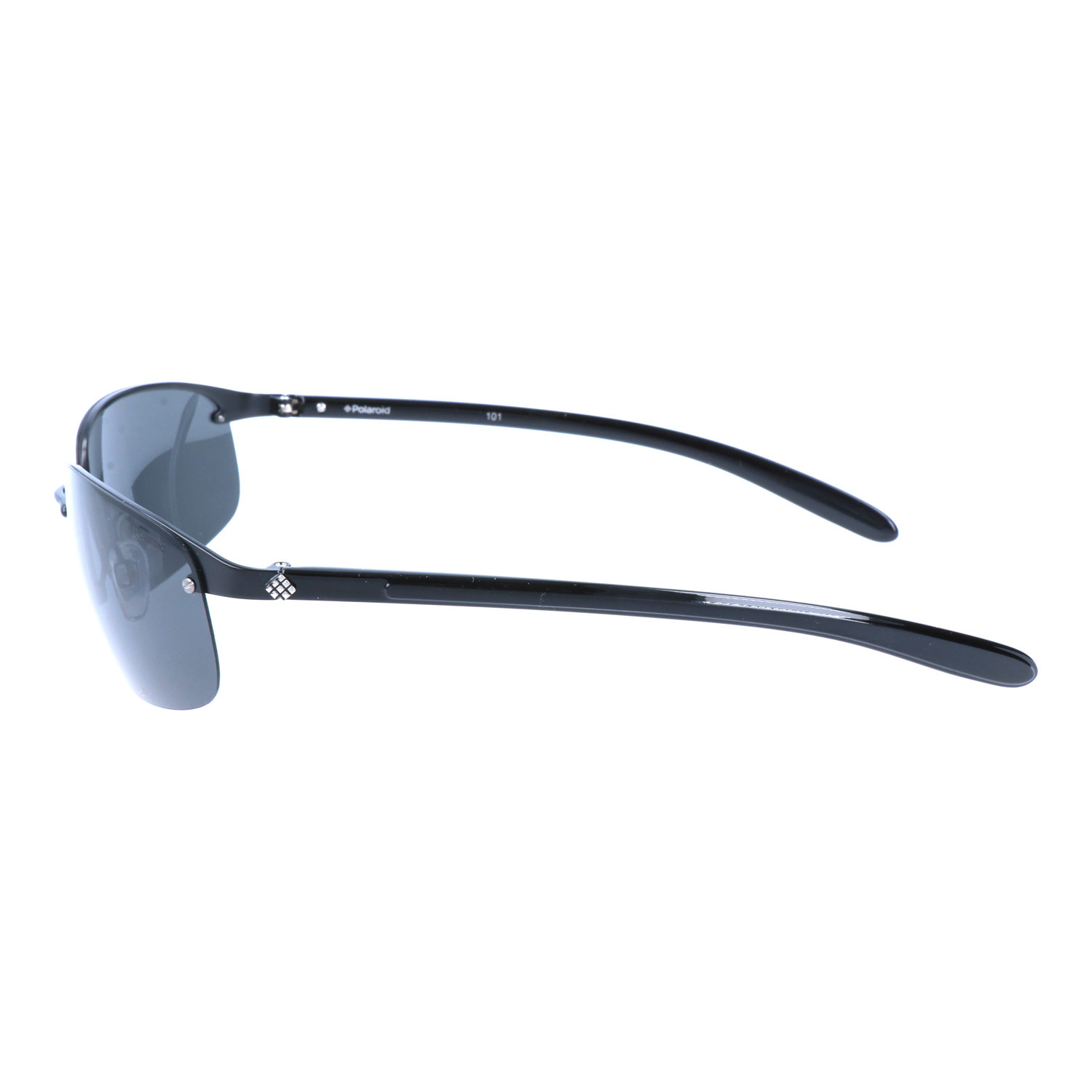 Slant Rectangle Sunglasses // Black - Polaroid - Touch of Modern