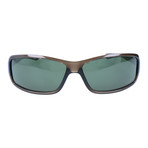 Rectangle Thick Frame Sunglasses // Grey + Smoke