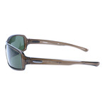 Rectangle Thick Frame Sunglasses // Grey + Smoke