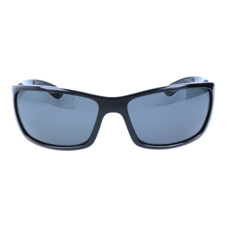 Thick Rim Rectangular Sunglasses // Black