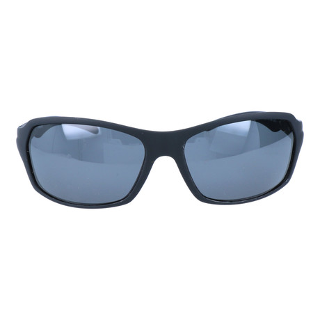 Oversized Rectangle Sport Sunglasses // Black + Grey