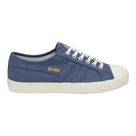 Coaster Linen Low Top Plimsoll // Slate Blue + Off White (US: 7)