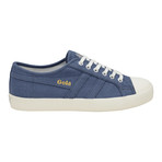 Coaster Linen Low Top Plimsoll // Slate Blue + Off White (US: 8)