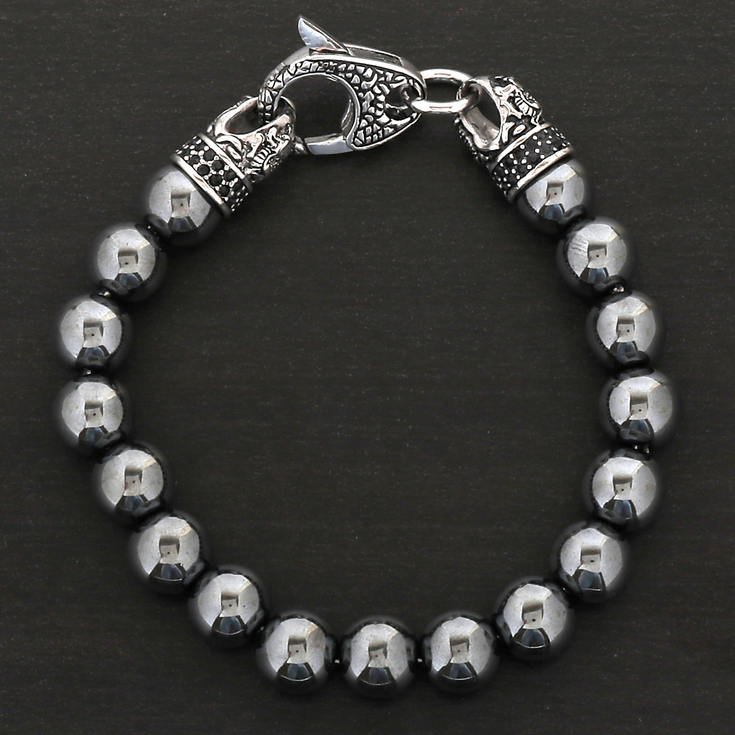 Dragon Clasp Bracelet // Hematite - West Coast Jewelry - Touch of Modern