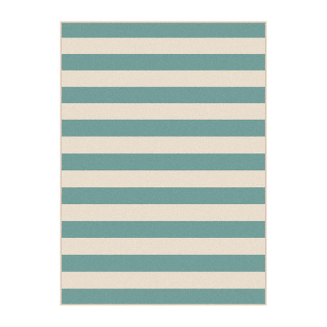 Garden City Florence Transitional Rug // Aqua (2'7"L x 7'3"W)