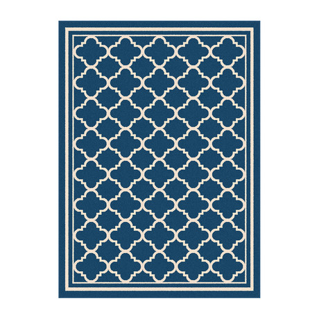 Garden City Tangier Transitional Rug // Navy (2'7"L x 7'3"W)