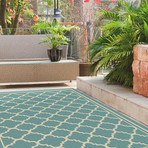 Garden City Tangier Transitional Rug // Aqua (2'7"L x 7'3"W)