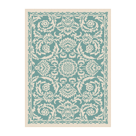 Garden City Basile Transitional Rug // Aqua (2'7"L x 7'3"W)