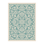 Garden City Basile Transitional Rug // Aqua (2'7"L x 7'3"W)