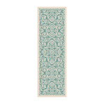 Garden City Basile Transitional Rug // Aqua (2'7"L x 7'3"W)