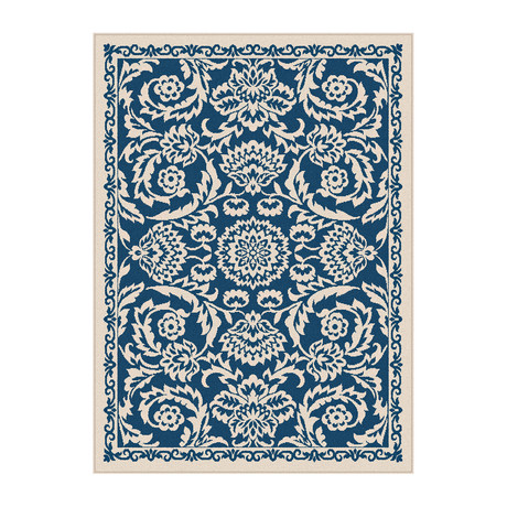 Garden City Basile Transitional Rug // Navy (2'7"L x 7'3"W)