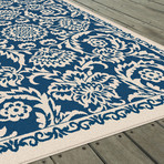 Garden City Basile Transitional Rug // Navy (2'7"L x 7'3"W)