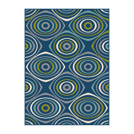 Garden City Quinn Transitional Rug // Navy (2'7"L x 7'3"W)