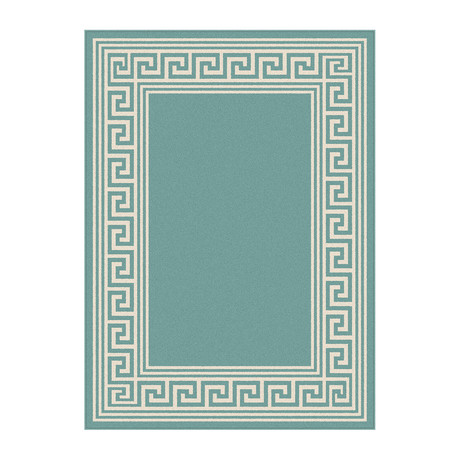 Garden City Gaia Transitional Rug // Aqua (2'7"L x 7'3"W)