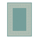 Garden City Gaia Transitional Rug // Aqua (2'7"L x 7'3"W)