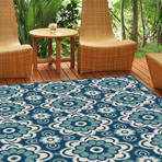 Garden City Tiffany Transitional Rug // Navy (2'7"L x 7'3"W)