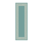 Garden City Gaia Transitional Rug // Aqua (2'7"L x 7'3"W)