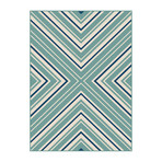 Garden City Charley Transitional Rug // Blue (2'7"L x 7'3"W)