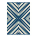 Garden City Charley Transitional Rug // Navy (2'7"L x 7'3"W)