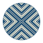 Garden City Charley Transitional Rug // Navy (2'7"L x 7'3"W)