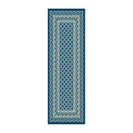 Garden City Kaleido Contemporary Rug // Navy (2'7"L x 7'3"W)