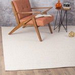 Serenity Largo Modern Rug // Cream (2'4"L x 7'2"W)