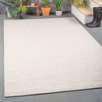 Serenity Largo Modern Rug // Cream (2'4"L x 7'2"W)