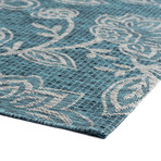 Veranda Venice Transitional Rug // Aqua (2'7"L x 7'3"W)