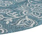 Veranda Venice Transitional Rug // Aqua (2'7"L x 7'3"W)