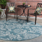 Veranda Venice Transitional Rug // Aqua (2'7"L x 7'3"W)