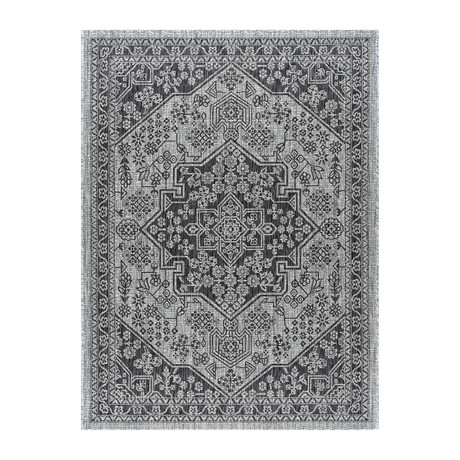 Veranda Vaux Traditional Rug // Black (2'7"L x 7'3"W)