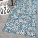 Veranda Venice Transitional Rug // Aqua (2'7"L x 7'3"W)