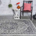 Veranda Vaux Traditional Rug // Black (2'7"L x 7'3"W)