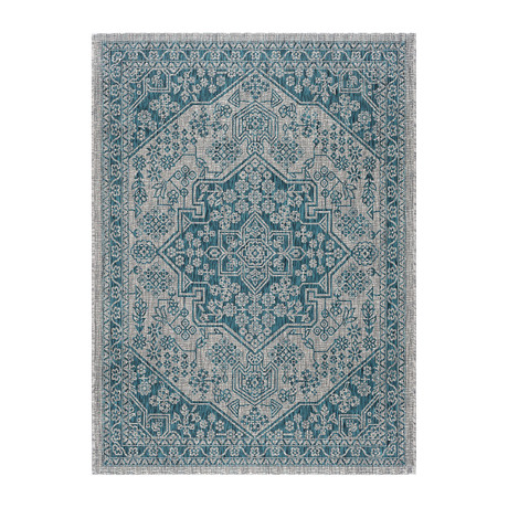 Veranda Vaux Traditional Rug // Aqua (2'7"L x 7'3"W)