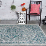 Veranda Vaux Traditional Rug // Aqua (2'7"L x 7'3"W)