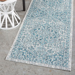 Veranda Vaux Traditional Rug // Aqua (2'7"L x 7'3"W)